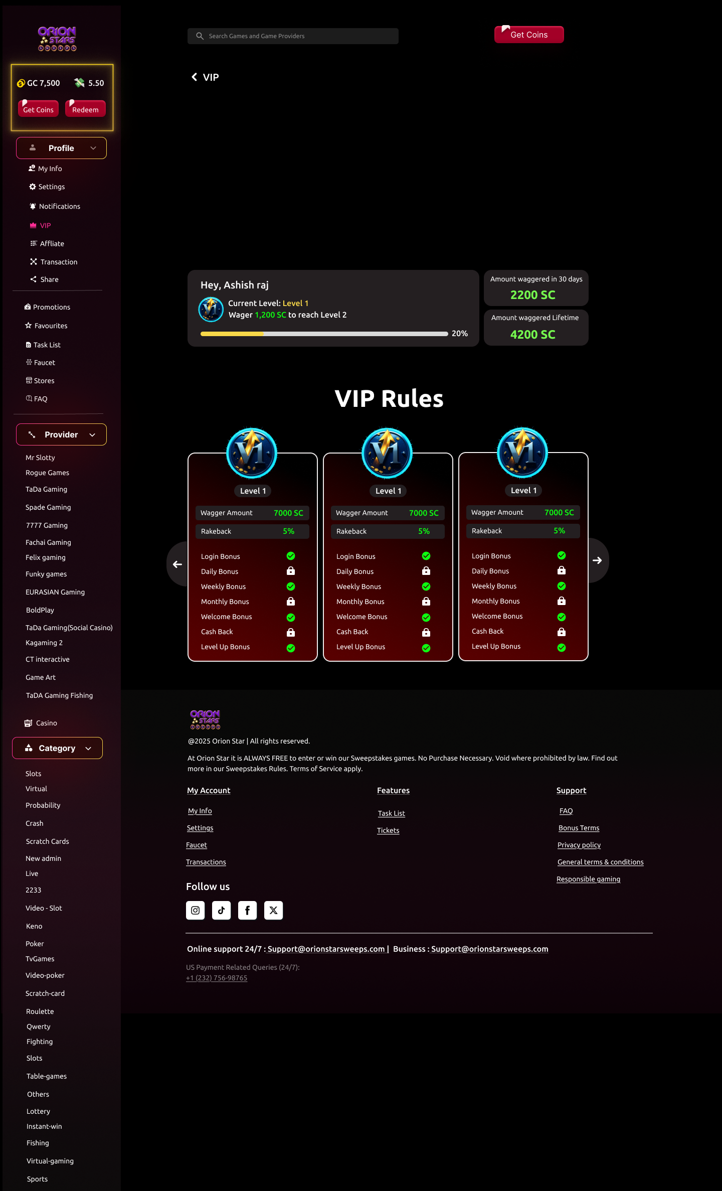 VIP Loyalty Program